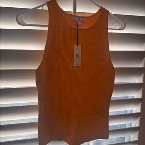 Banana Republic Yellow Ribbed Crewneck Tank